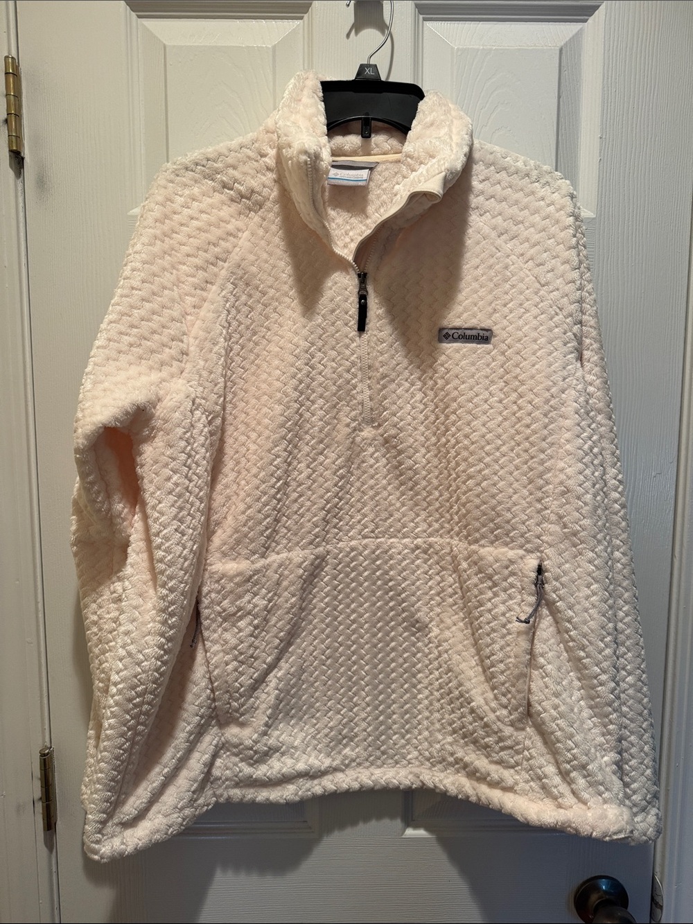 Columbia Cream Plush Quarter-Zip Fleece Sweater